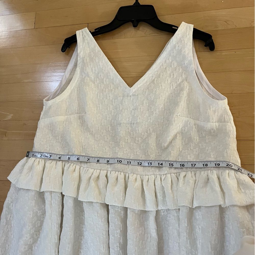 Naya Rea Mila Peplum Midi Fairy Peasant Boho Dress in White 12 NWOT - Picture 11 of 12